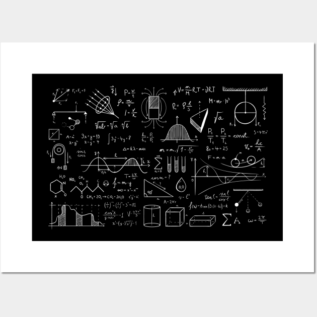 Science Physics Pattern Wall Art by vladocar